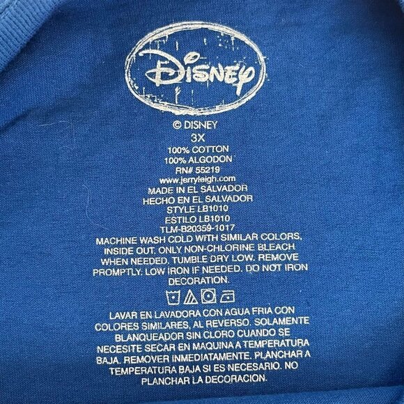 Disney Character Florida Graphic T-Shirt Blue 3X Mickey Donald Goofy Pluto 2018 - Picture 4 of 6